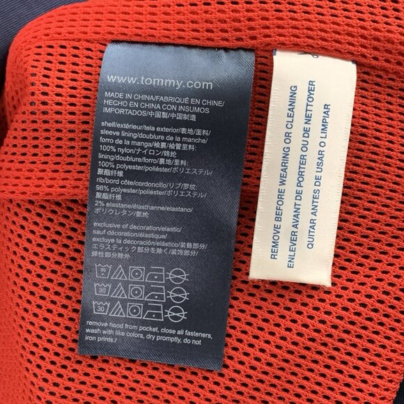 Tommy Hilfiger Regatta Jacket Womens XL Navy Blue Water-Resistant Windbreaker - Picture 7 of 10